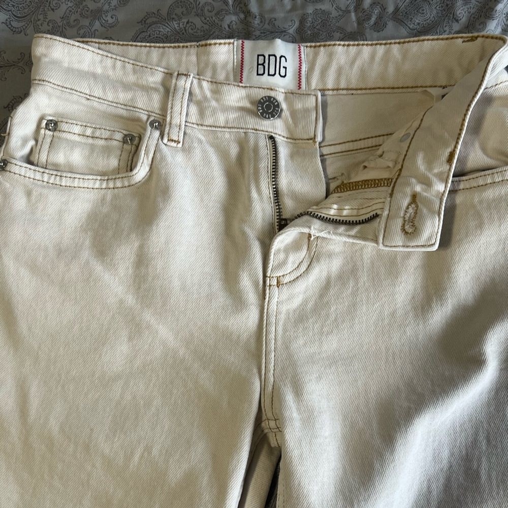 BDG Cream kick flare pants